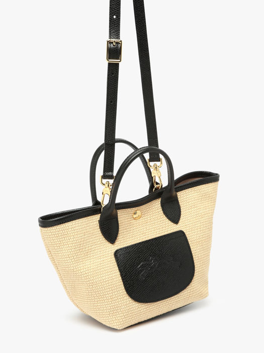 Longchamp New le panier pliage Sacs porté travers Noir