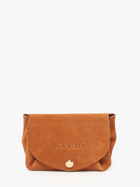 Coin Purse Leather Paul marius Orange la suite GUSTASUI