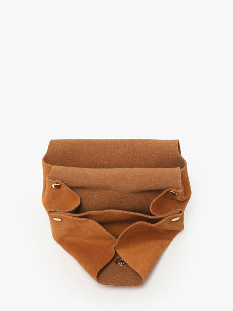 Coin Purse Leather Paul marius Orange la suite GUSTASUI other view 1