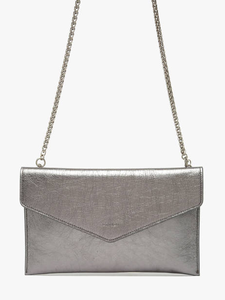 Large Leather Paddock Clutch Bag Etrier Silver paddock EPAD075L other view 1