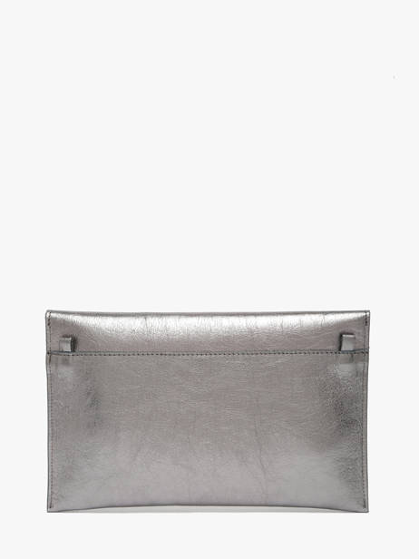 Large Leather Paddock Clutch Bag Etrier Silver paddock EPAD075L other view 3