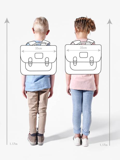 2-compartment Satchel Cabaia Pink school S other view 1