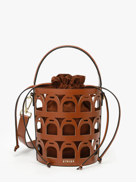 Bucket Bag Epona Leather Etrier Brown epona EEPO136M