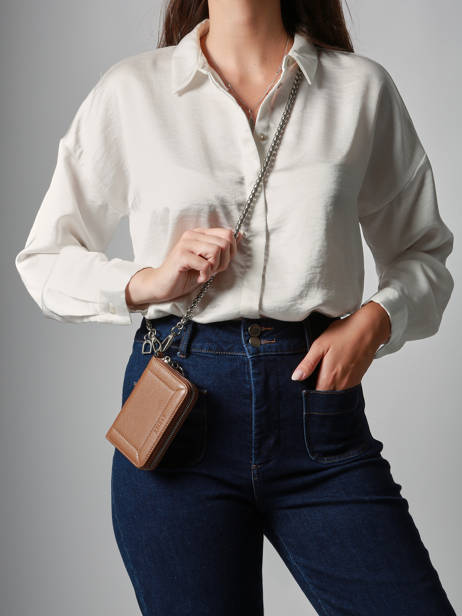 Coin Purse Altesse Leather Etrier Beige altesse EALT096M other view 1