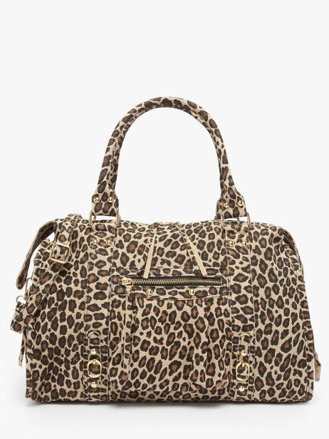 Shoulder Bag Velvet Leopardo Leather Milano Beige velvet leopardo VL24095