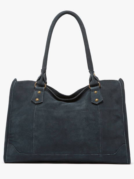 Leather Houston A4 Shoulder Bag Basilic pepper Blue houston BHOU31 other view 4