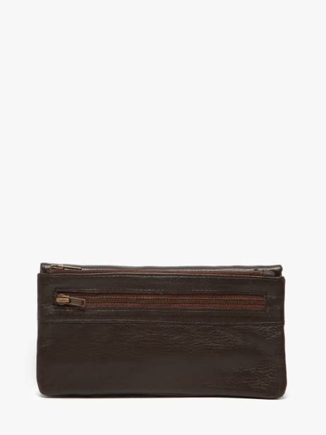 Leather Cow Wallet Basilic pepper Brown cow BCOW96 other view 3