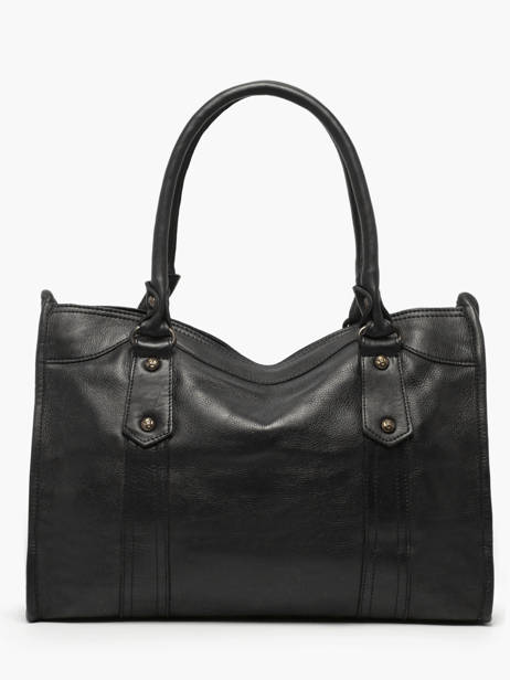 Shoulder Bag Cow A4 Leather Basilic pepper Black cow BCOW31 other view 4