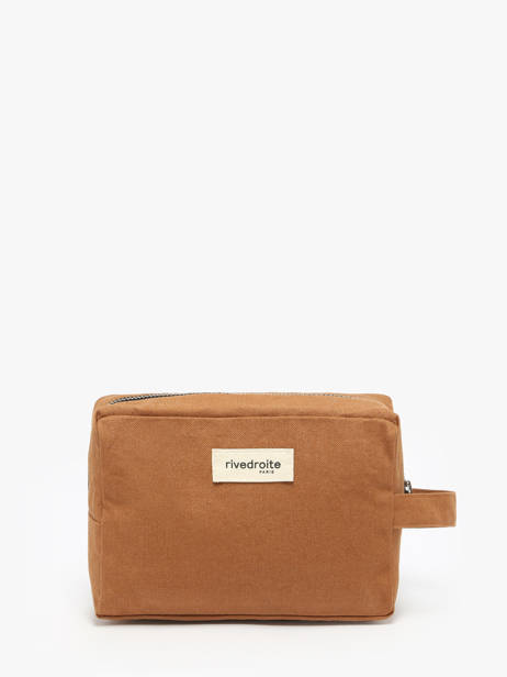 Recycled Cotton Tournelles Xl Zipped Pouch Rivedroite Brown timeless TOURXTIM