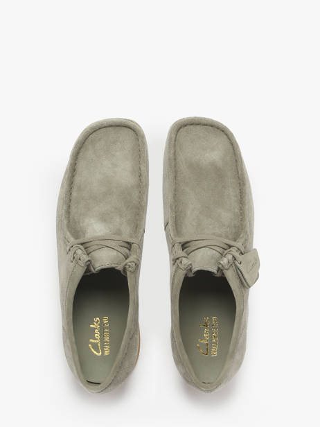 Moccasins Wallabee In Leather Clarks Green men 26183447 other view 4