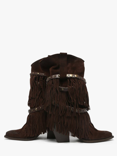 Santiago Boots In Leather Metisse Brown women XD2128 other view 3