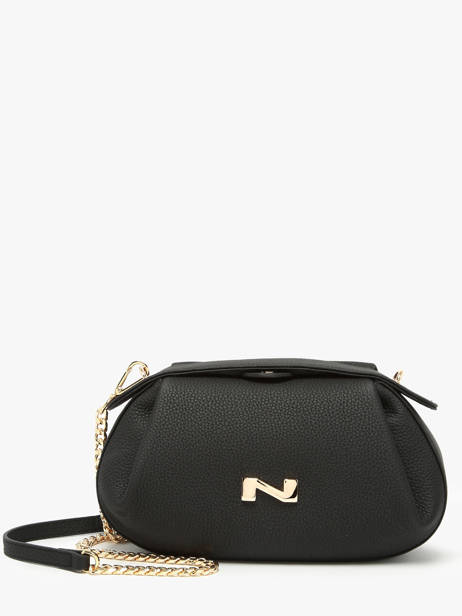 Sac Bandoulière Nymphea Cuir Nathan baume Noir nymphea 2
