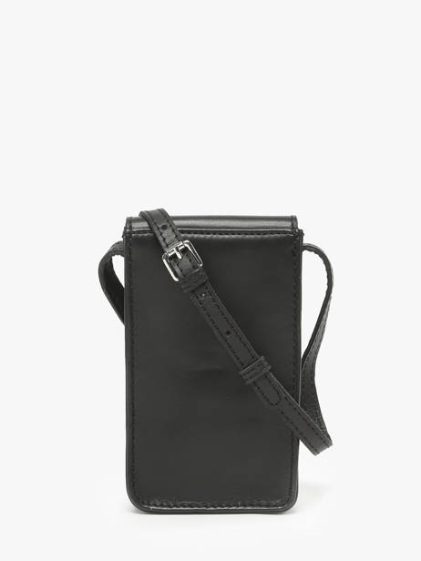 Leather Phone Bag Paul marius Black vintage TELEPHON other view 4