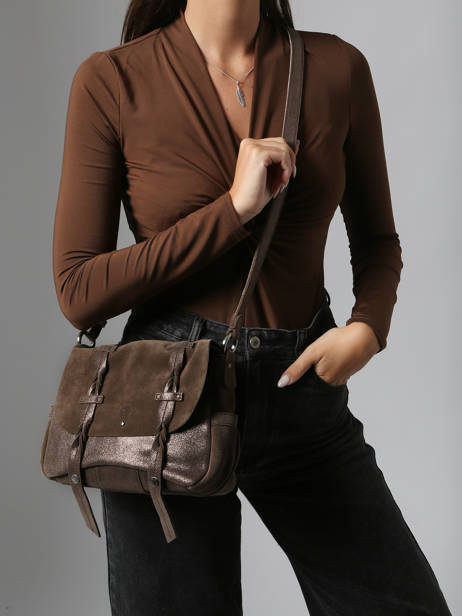 Shoulder Bag Vintage Leather Mila louise Brown vintage 3677XV other view 1