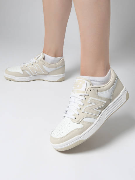 Sneakers In Leather New balance White boy BB480LBB other view 1