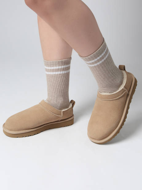 Slippers In Leather Ugg Beige women 1173891 other view 1