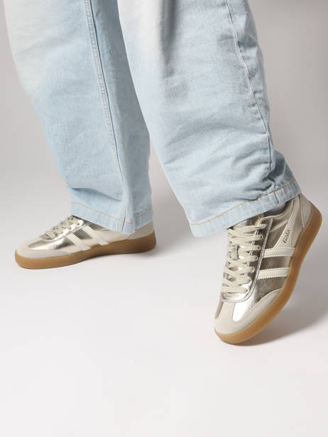 Sneakers In Leather Gola Gold women CLB783 other view 1
