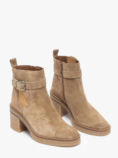 Bottines à Talon En Cuir Alpe Marron women 54651109 vue secondaire 1