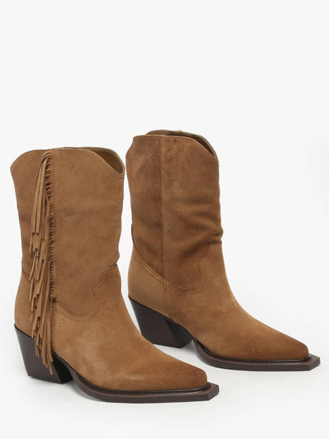 Santiags à Talon En Cuir Inuovo Marron women B50014 vue secondaire 1