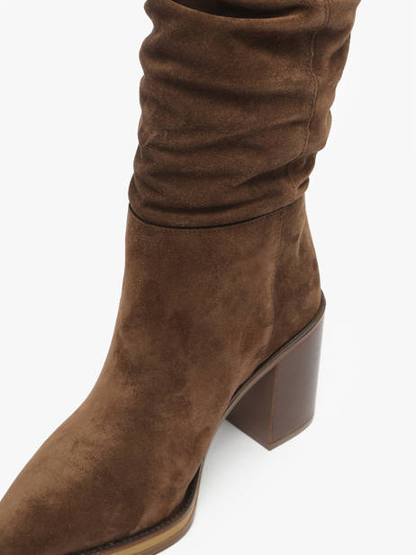 Heeled Boots In Leather Alpe Brown women 52191133 other view 3