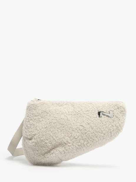 Leather Shearling City Perle Crossbody Bag Nathan baume Beige n city S