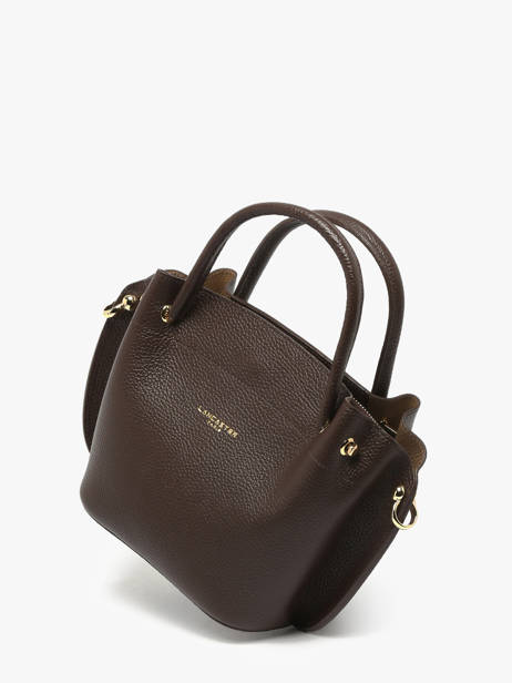 Leather Foulonné Double Satchel Lancaster Brown foulonne double louisa 18 other view 2