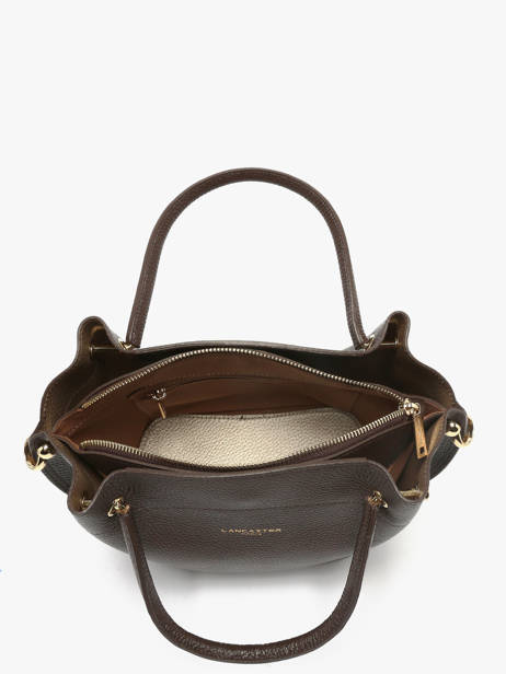 Leather Foulonné Double Satchel Lancaster Brown foulonne double louisa 18 other view 3