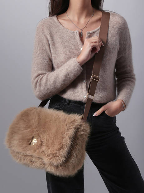 Shoulder Bag Doudou Le voyage en panier Brown doudou AHP266 other view 1