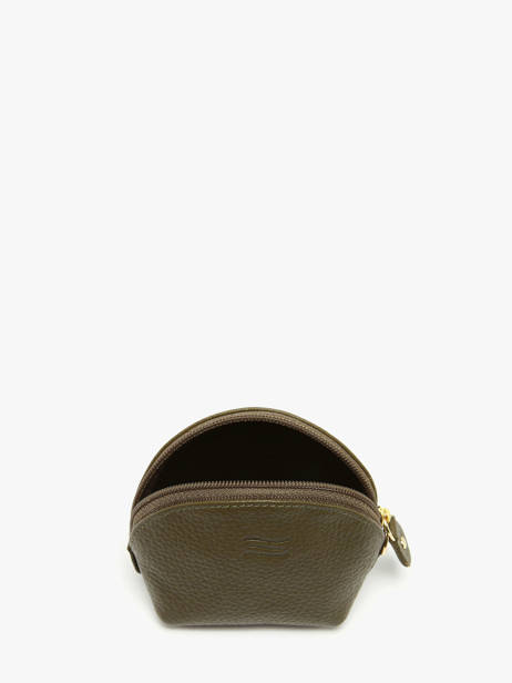 Leather Caviar Coin Purse Crinkles Green caviar 14026 other view 1