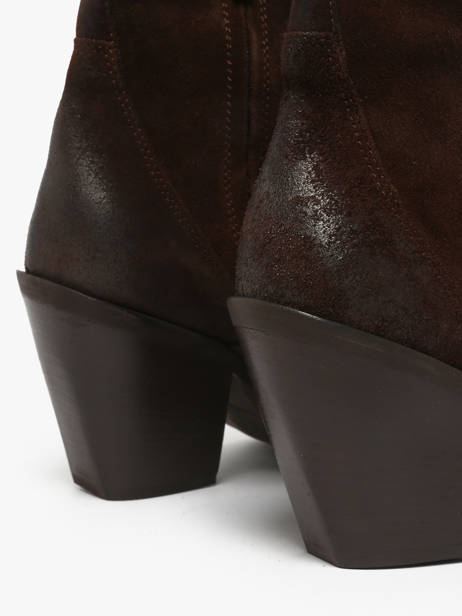 Santiago Boots In Leather Metisse Brown women DX798 other view 2