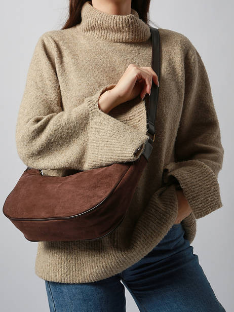Shoulder Bag Velvet Soft Miniprix Brown velvet soft 27592 other view 1