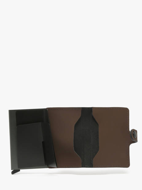 Card Holder Leather Secrid Brown matte MM other view 1