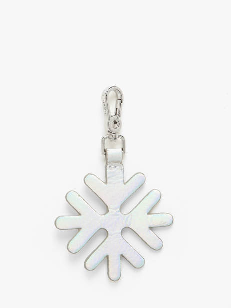 Leather Snowflake Bag Charm Paul marius Silver breloque BRELOFLO