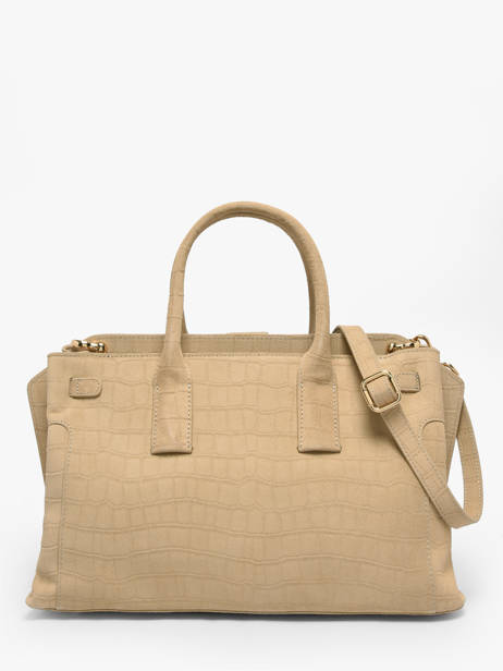 Sac Porté Main M Equestre Croco Cuir Etrier Beige equestre croco EEQC142M vue secondaire 4