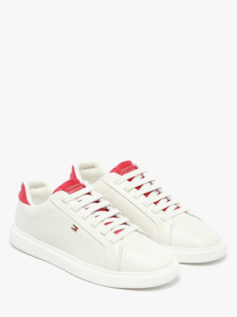 Sneakers In Leather Tommy hilfiger White women 89480GI other view 1