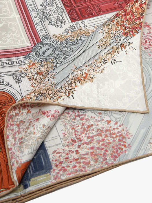 Longchamp Soie gots Scarf Gray