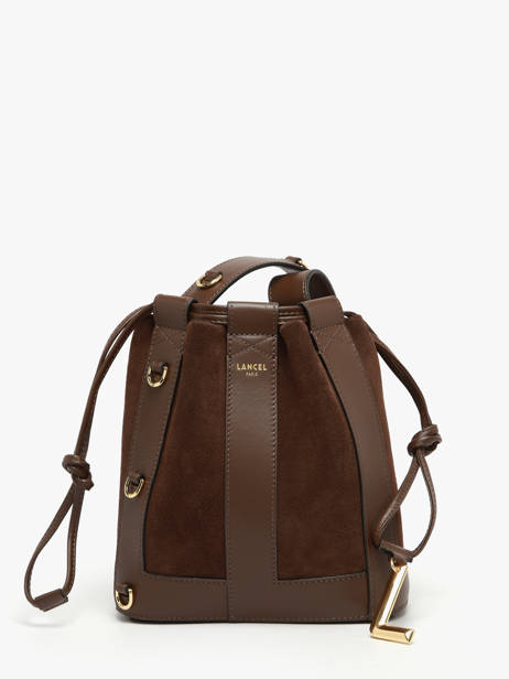 Small Leather Elles Bucket Bag Lancel Brown elles A13359