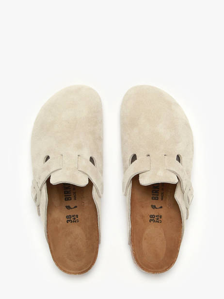 Slippers In Leather Birkenstock White accessoires 1031662 other view 3