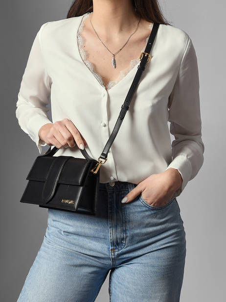 Sac Bandoulière D'occasion Grand Bambino Cuir Jacquemus Noir second life 1566393 vue secondaire 1