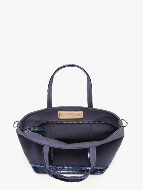 Sac Bandoulière Baby Cabas Paillettes Vanessa bruno Violet cabas 1V40410 vue secondaire 3