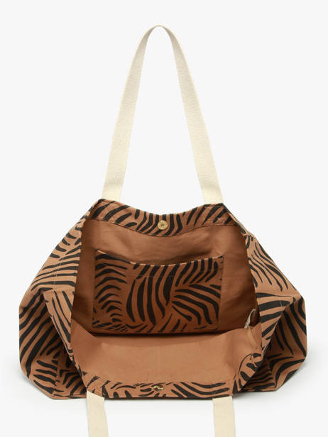 Sac Porté épaule Tigre Coton Hindbag Marron tigre TI vue secondaire 3