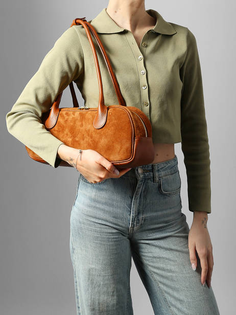 Sac Porté épaule Velvet Caviar Cuir Milano Marron velvet caviar VC25112 vue secondaire 1