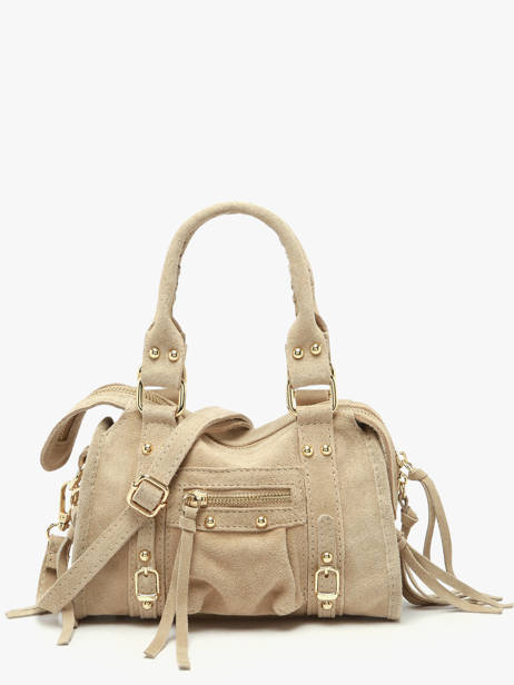Sac Bandoulière Velvet Cuir Milano Beige velvet VE24092O
