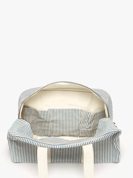 Sac Porté épaule Rayures Coton Hindbag Bleu rayures RA vue secondaire 3