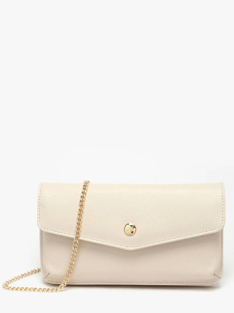 Sac Pochette Luna Cuir Avec Chaînette Amovible Hexagona Beige luna 688422