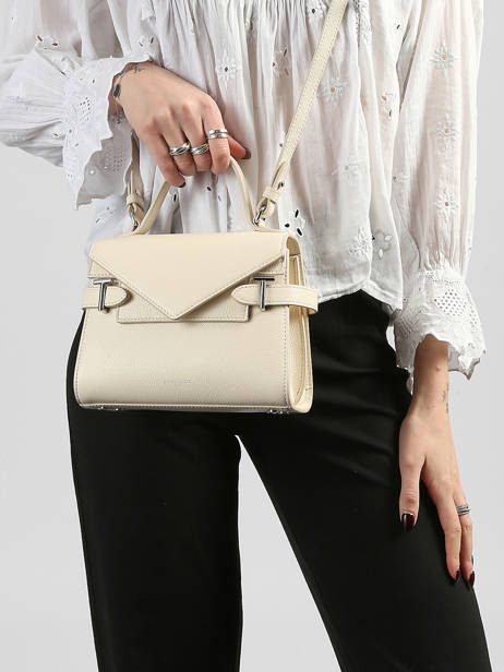 Small Grained Leather Emilie Crossbody Bag Le tanneur White emily TEMI1006 other view 1