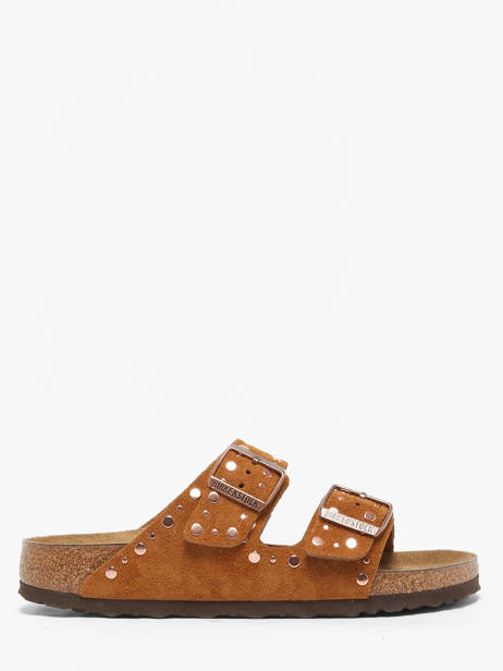 Mules En Cuir Birkenstock Marron women 1031731