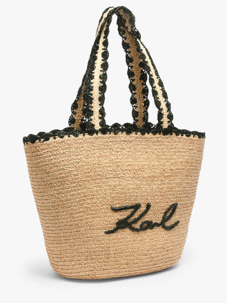 Sac Porté épaule K Signature Raphia Karl lagerfeld Beige k signature B1W46070 vue secondaire 1