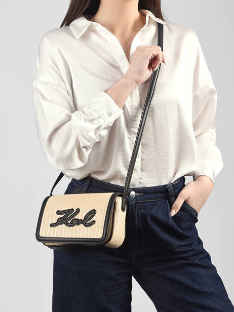 Crossbody Bag K Signature Raphia Karl lagerfeld Beige k signature B2W30089 other view 1