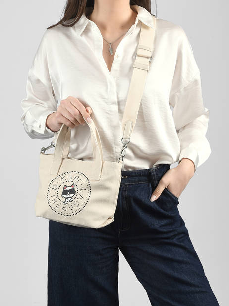 Crossbody Bag K Ikon Cotton Karl lagerfeld White k ikon B2W50089 other view 1